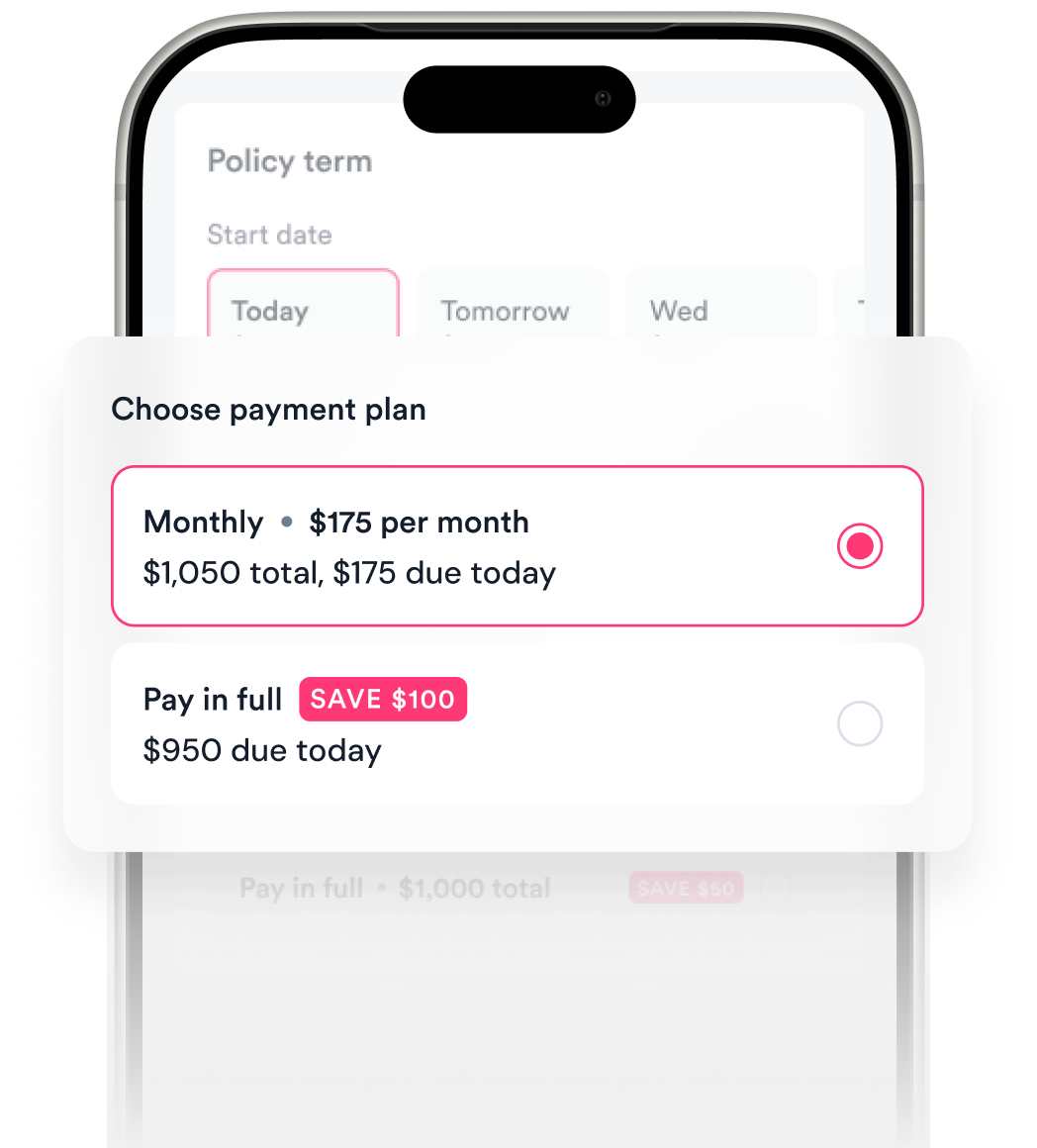 Buy your policy in the app