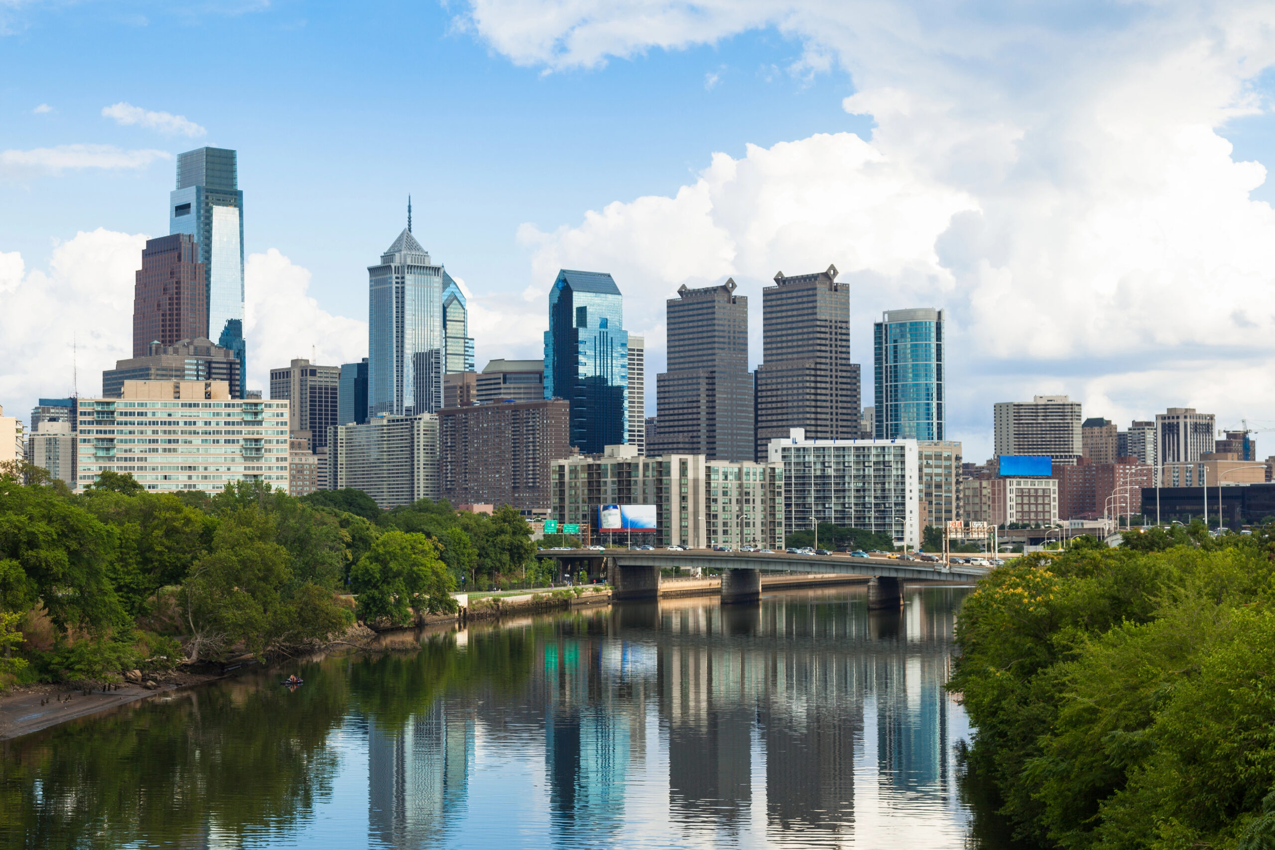 Skyline view of Philadelphia, PA