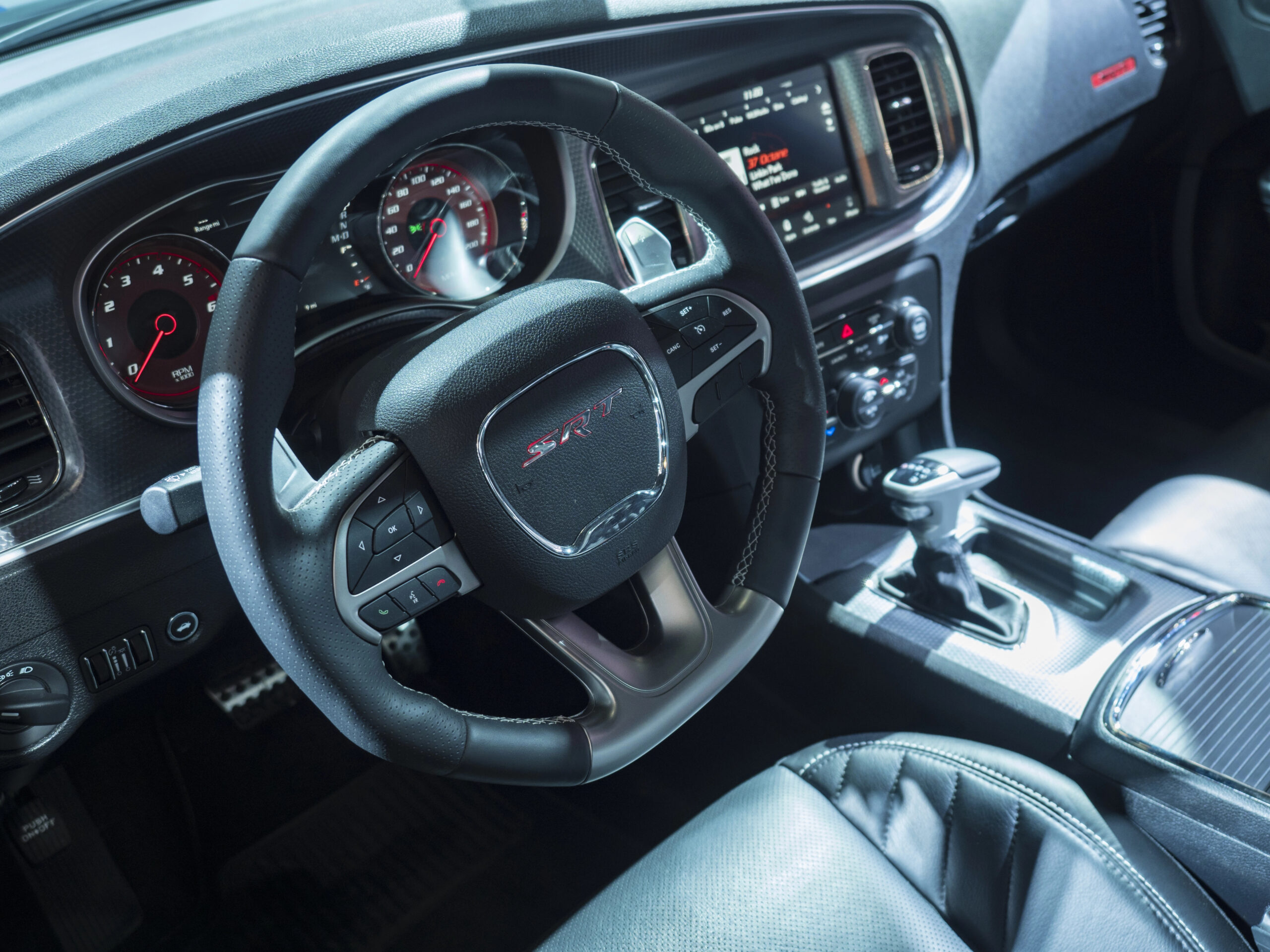 Dodge steering wheel black interior