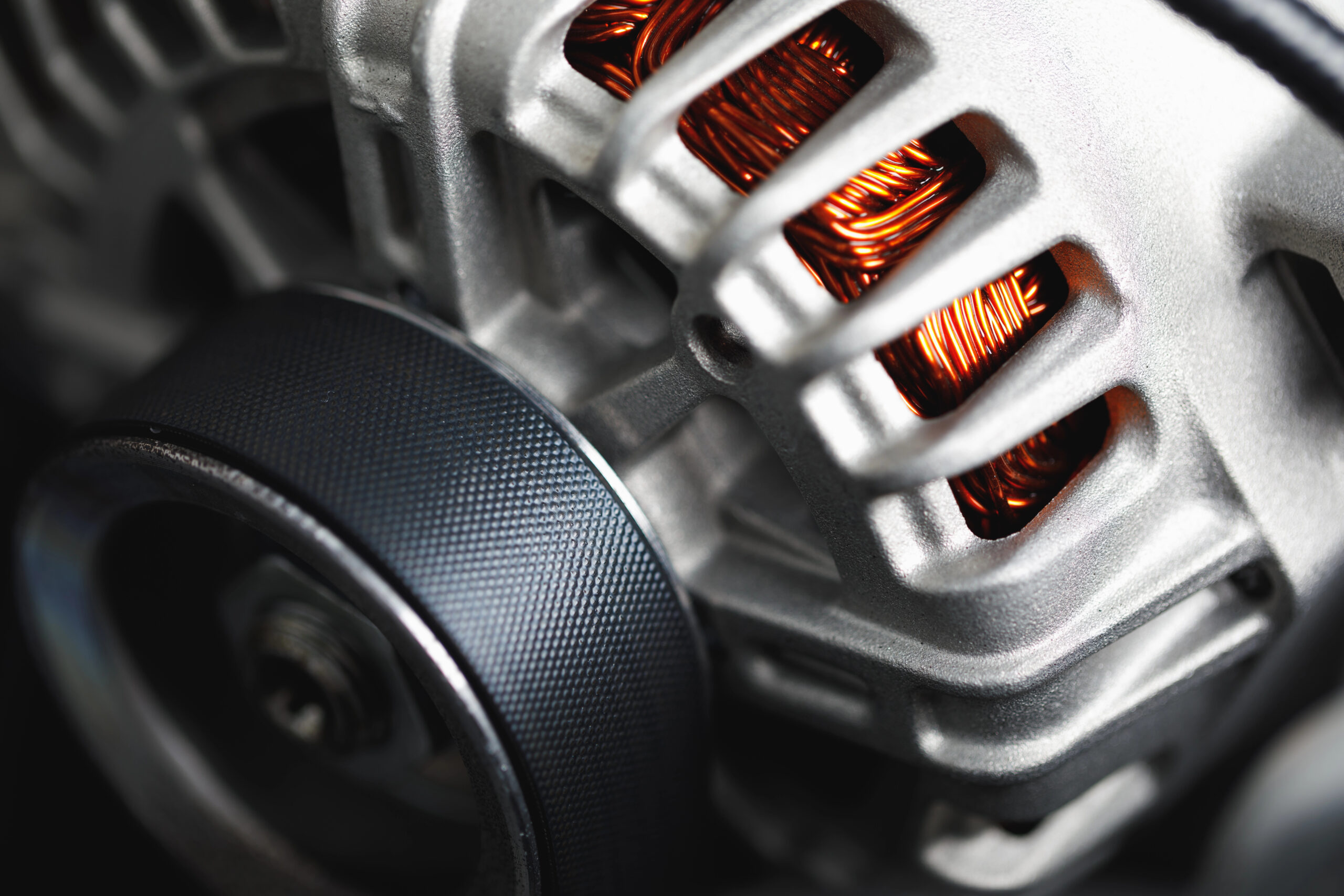 Close up of alternator