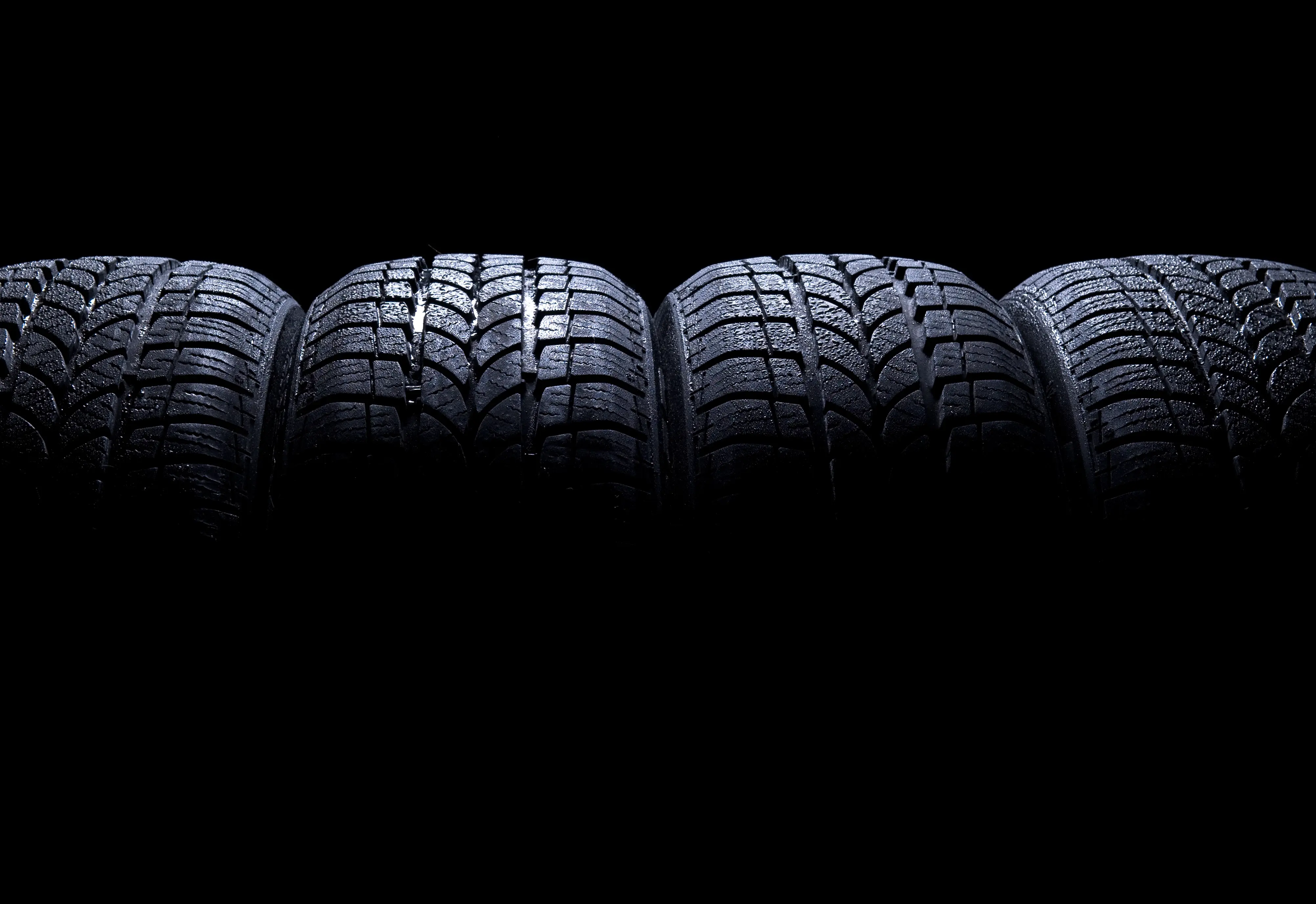 Close up of tires tread