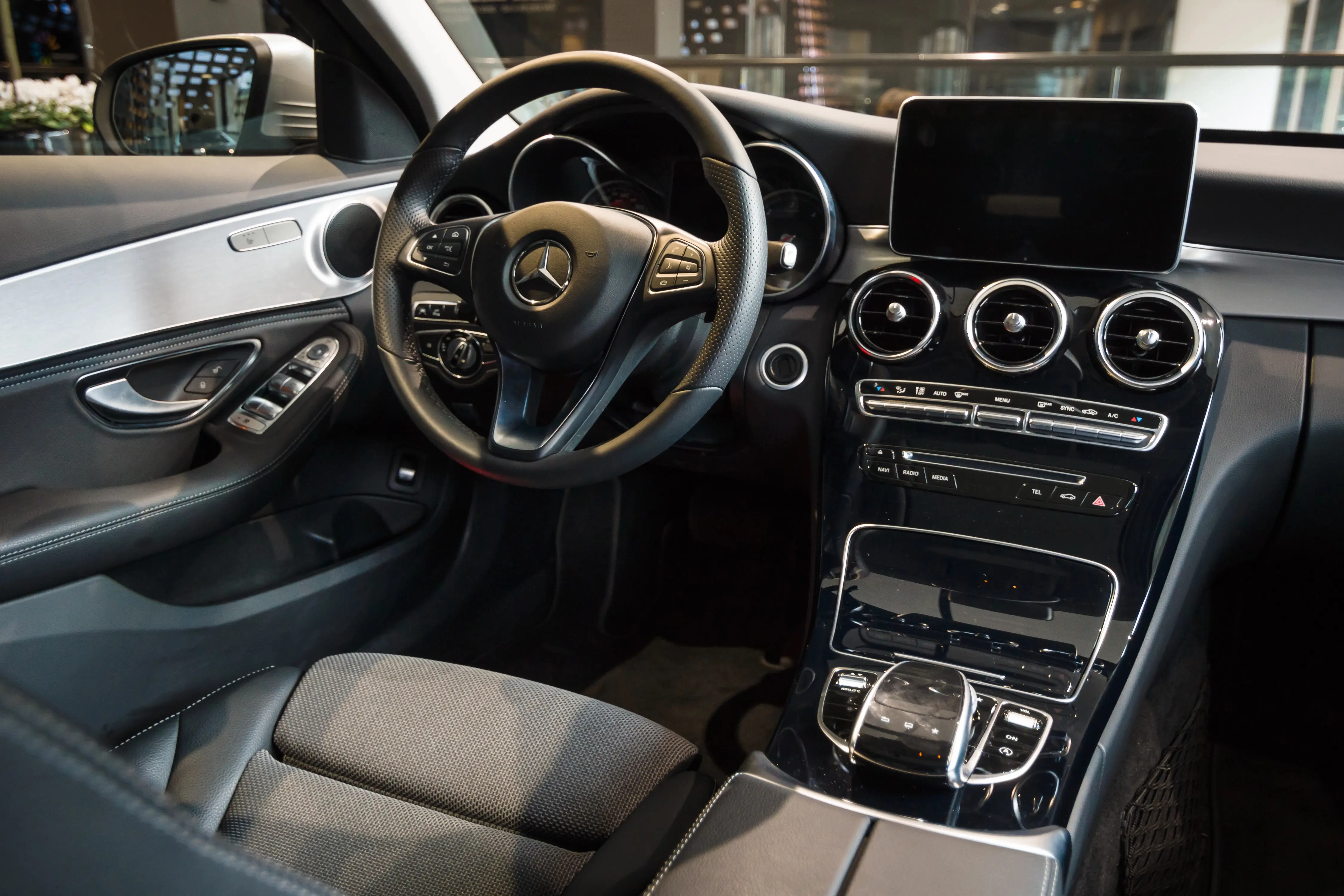 Mercedes Benz black interior