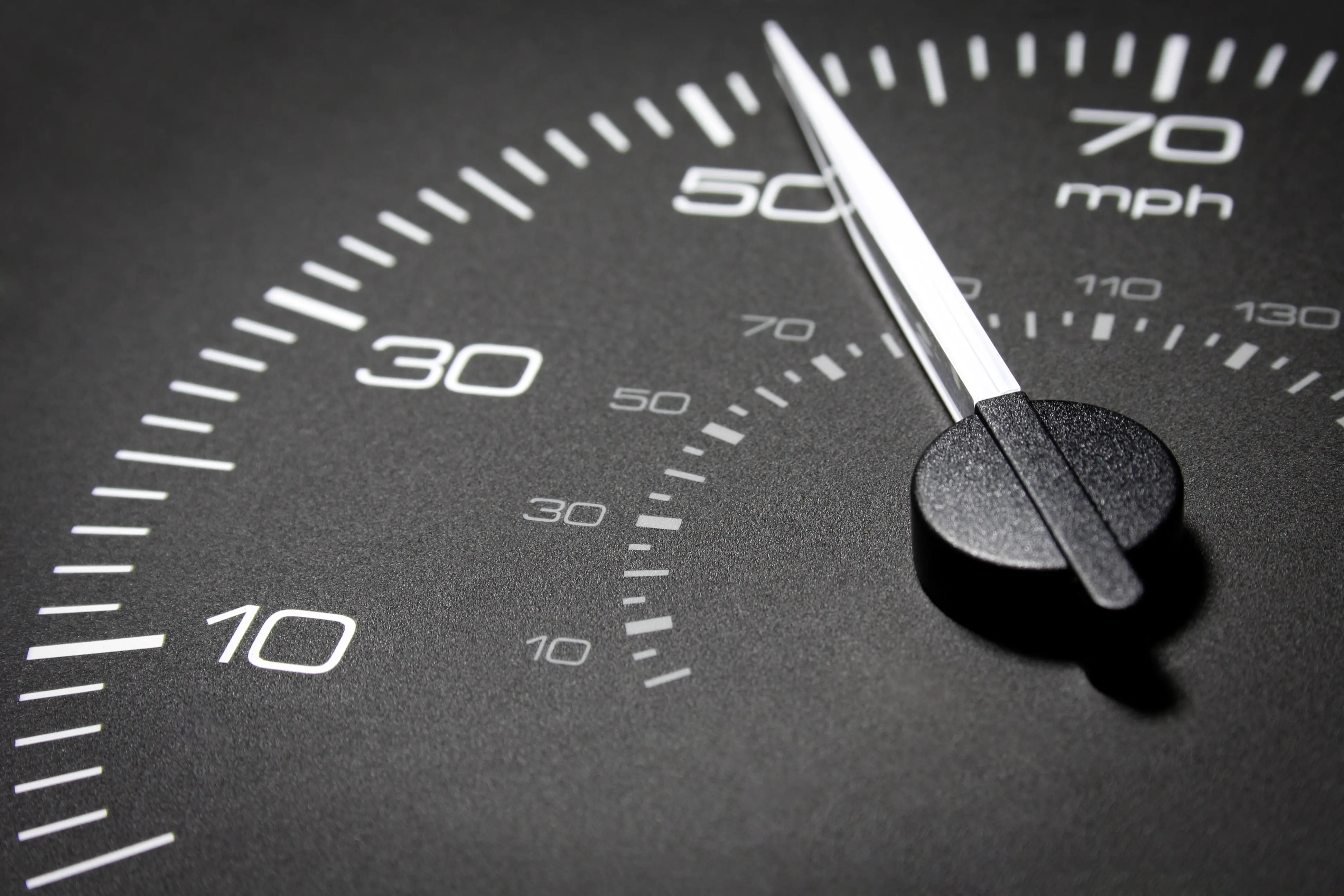Car dashboard speeding up