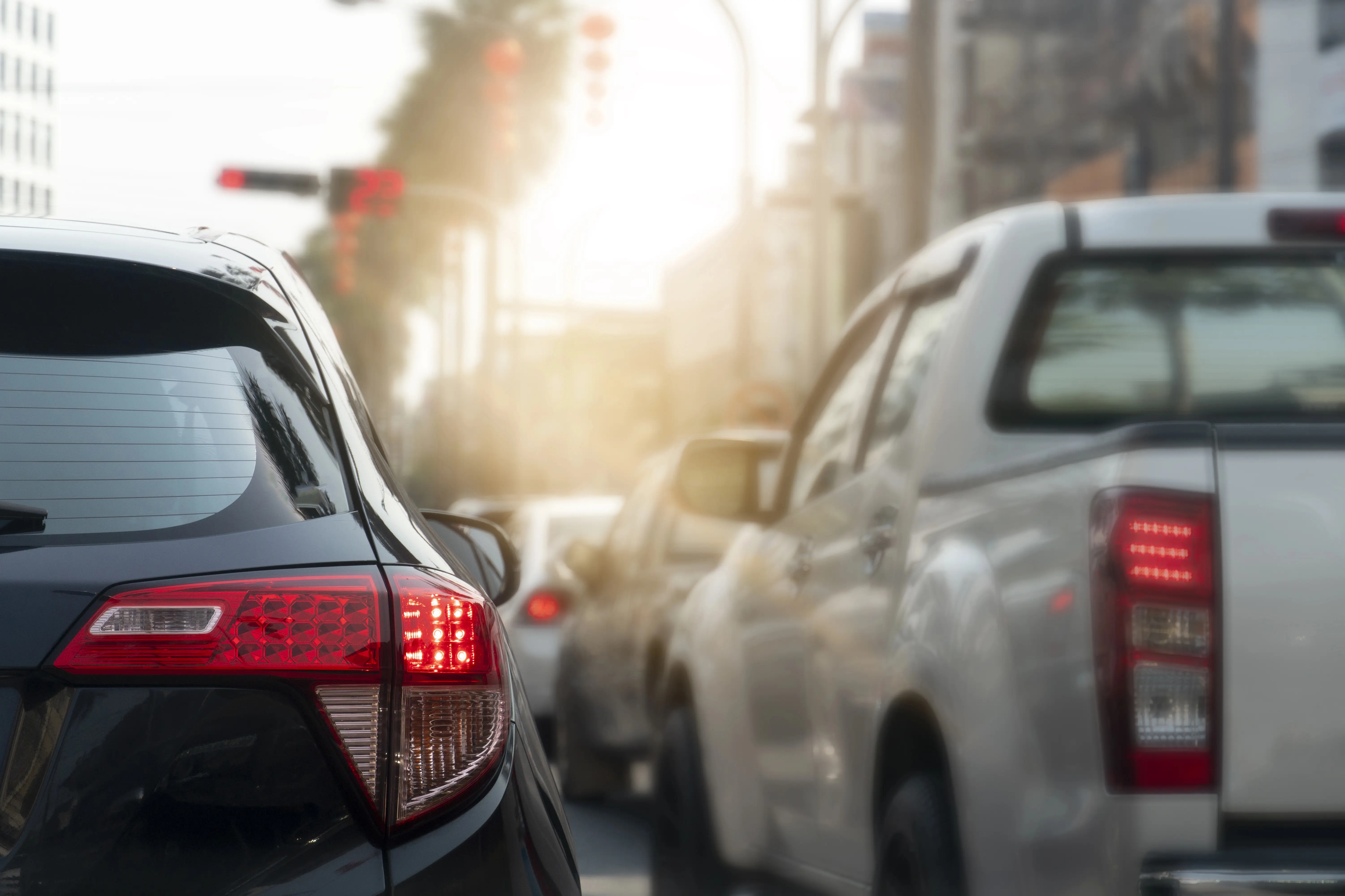 Close up of tail lights in florida