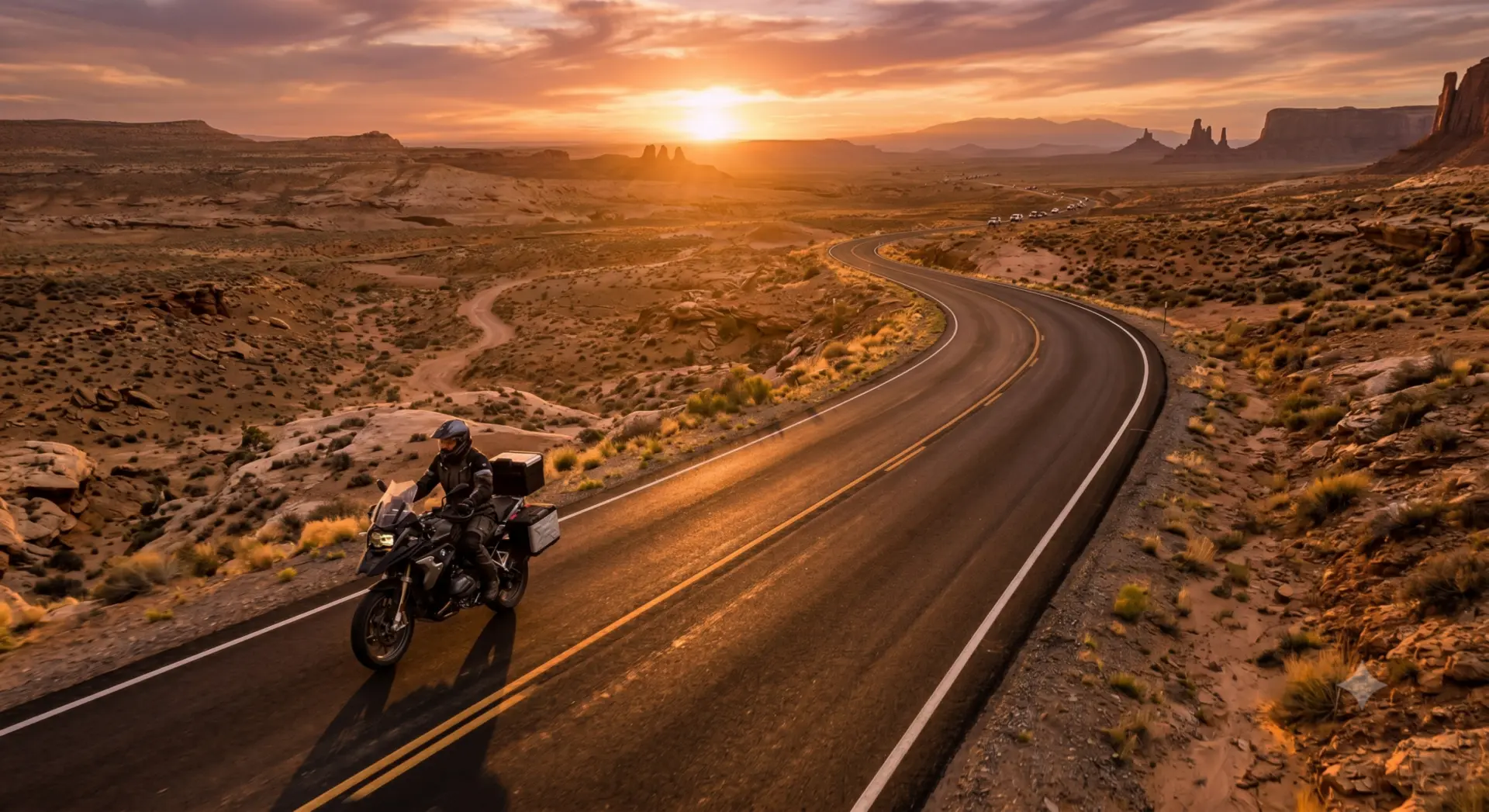 Motorcycle desert scaled
