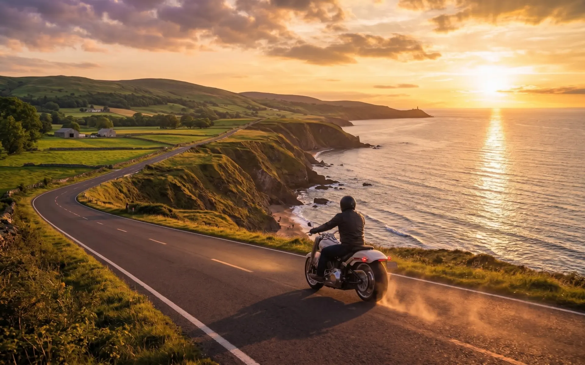 Motorcycle on the coast Edited scaled